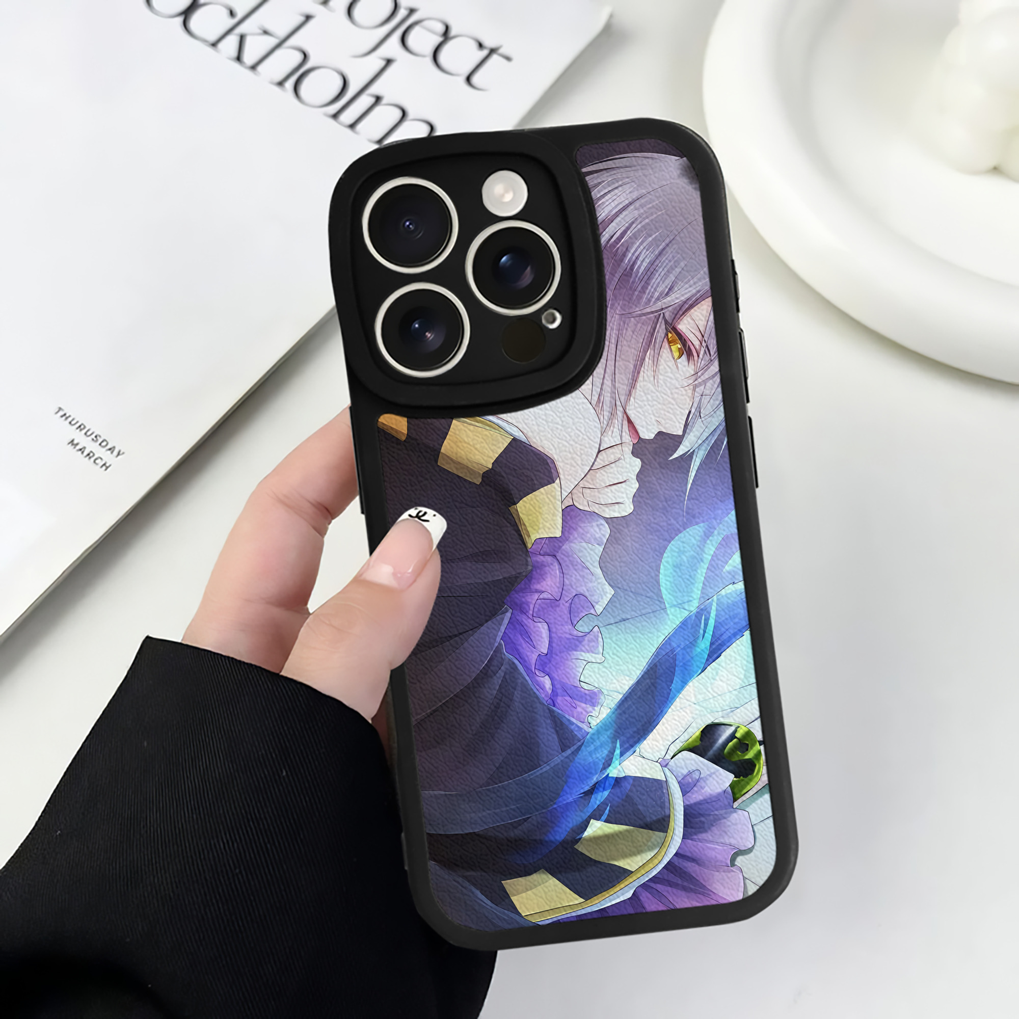 （画像用） 刀剣乱舞 Touken Ranbu 【iPhone 16シリーズ対応】シリコンスマホケース（レザー調） 材質：シリコン